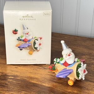2008 Hallmark Keepsake Ornament SANTA'S SWEET RIDE #2 in series  Propeller Spins